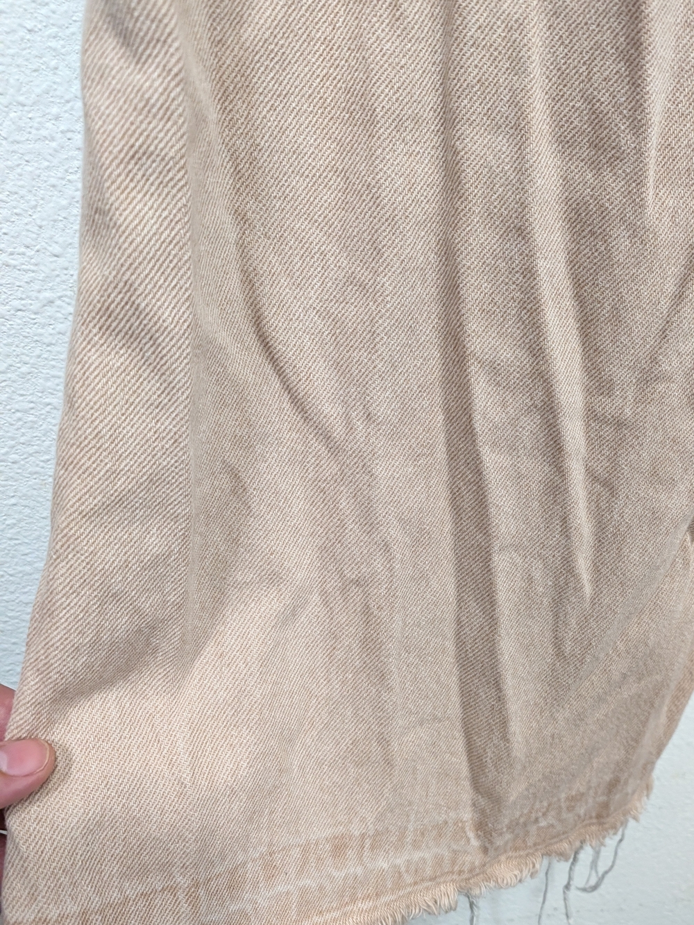 Sincerly Jules Soft Pink Cropped Wide-Leg Frayed Hem Jeans - Picture 7 of 10